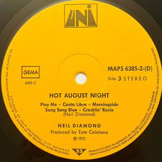 Neil Diamond ‎– Hot August Night Doppel LP (NM) - schallplattenparadis