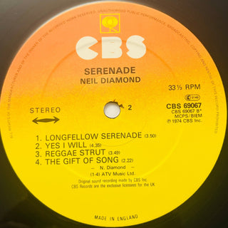 Neil Diamond – Serenade LP (VG+) - schallplattenparadis
