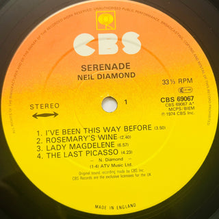 Neil Diamond – Serenade LP (VG+) - schallplattenparadis
