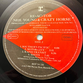 Neil Young & Crazy Horse ‎– Reactor LP mit OIS (VG+) - schallplattenparadis