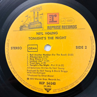 Neil Young ‎– Tonight's The Night LP mit OIS (NM) - schallplattenparadis
