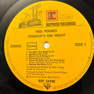Neil Young ‎– Tonight's The Night LP mit OIS (NM) - schallplattenparadis