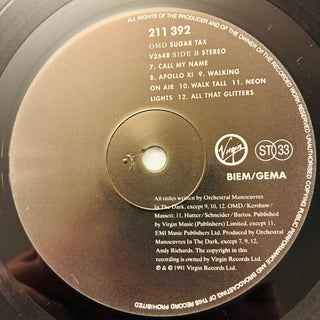 Orchestral Manoeuvres In The Dark – Sugar Tax LP mit OIS (NM) - schallplattenparadis