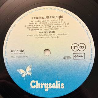 Pat Benatar – In The Heat Of The Night LP (NM) - schallplattenparadis
