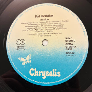 Pat Benatar ‎– Tropico LP mit OIS (VG+) - schallplattenparadis