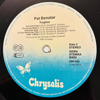 Pat Benatar ‎– Tropico LP mit OIS (VG+) - schallplattenparadis