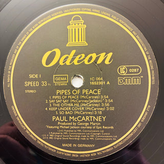 Paul McCartney ‎– Pipes Of Peace LP mit OIS (NM) - schallplattenparadis