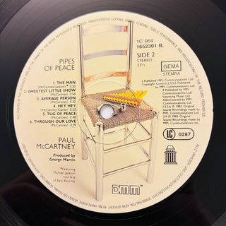 Paul McCartney ‎– Pipes Of Peace LP mit OIS (NM) - schallplattenparadis