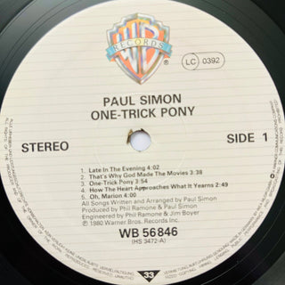 Paul Simon ‎– One - Trick Pony LP mit OIS (VG+) - schallplattenparadis