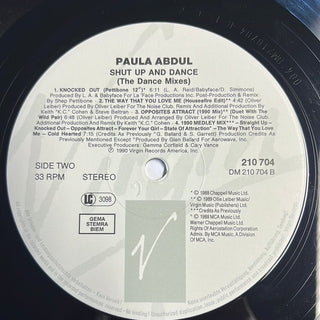 Paula Abdul ‎– Shut Up And Dance (The Dance Mixes) LP mit OIS (NM) - schallplattenparadis