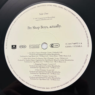 Pet Shop Boys – Actually LP mit OIS (NM) - schallplattenparadis