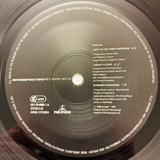 Pet Shop Boys – Introspective LP mit OIS (VG+) - schallplattenparadis