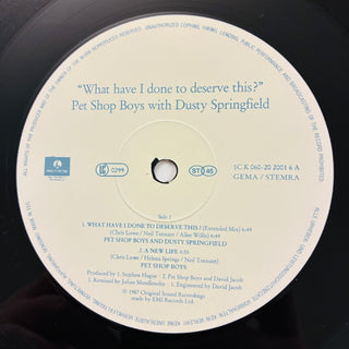 Pet Shop Boys With Dusty Springfield – What Have I Done To Deserve This? - Maxi - Single (NM) - schallplattenparadis