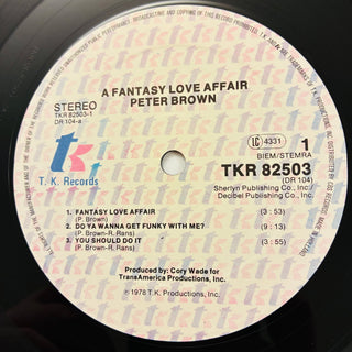 Peter Brown – A Fantasy Love Affair LP (NM) - schallplattenparadis