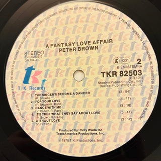 Peter Brown – A Fantasy Love Affair LP (NM) - schallplattenparadis