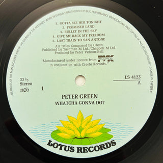 Peter Green – Whatcha Gonna Do? LP (VG+) - schallplattenparadis