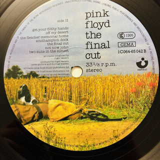 Pink Floyd – The Final Cut LP (NM) - schallplattenparadis