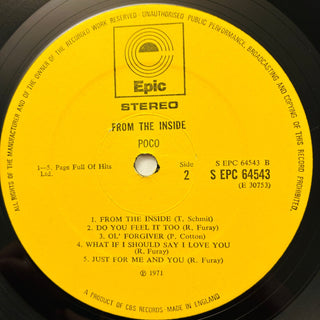 Poco – From The Inside LP (NM) - schallplattenparadis