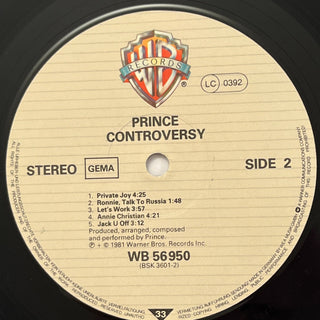 Prince ‎– Controversy LP (VG+) - schallplattenparadis