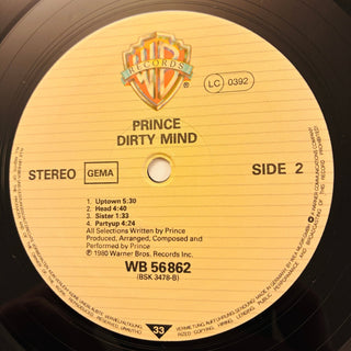 Prince – Dirty Mind LP (VG+) - schallplattenparadis