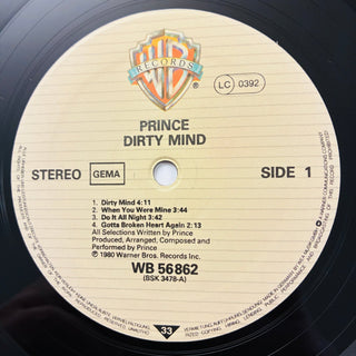Prince – Dirty Mind LP (VG+) - schallplattenparadis