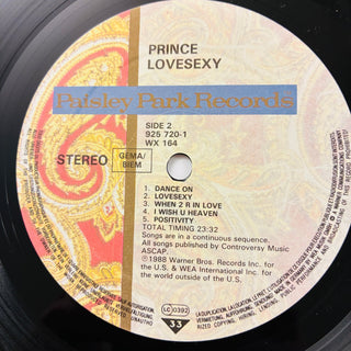 Prince – Lovesexy LP mit OIS (VG+) - schallplattenparadis