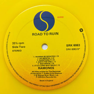 Ramones ‎– Road To Ruin LP - Yellow Translucent Vinyl (NM) - schallplattenparadis