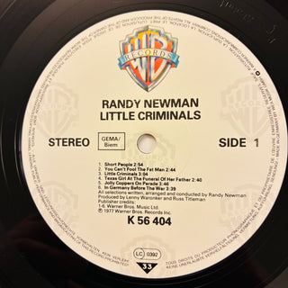 Randy Newman – Little Criminals LP (NM) - schallplattenparadis