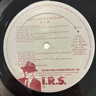 R.E.M. ‎– Lifes Rich Pageant LP mit OIS (NM) - schallplattenparadis