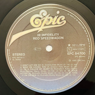 REO Speedwagon ‎– Hi Infidelity LP mit OIS (NM) - schallplattenparadis