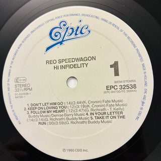 REO Speedwagon ‎– Hi Infidelity LP (VG+) - schallplattenparadis
