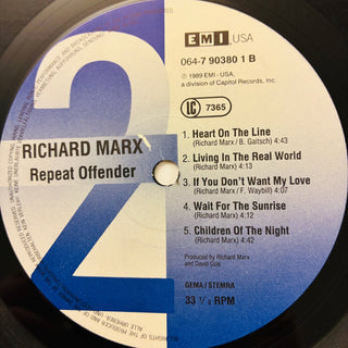 Richard Marx – Repeat Offender LP mit OIS (VG+) - schallplattenparadis