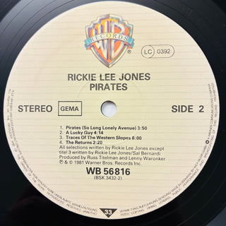 Rickie Lee Jones – Pirates LP mit OIS (NM) - schallplattenparadis