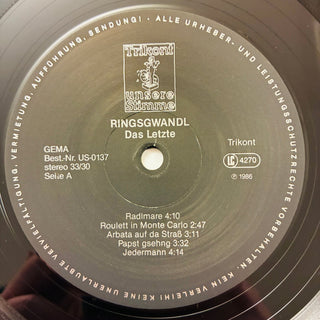 Ringsgwandl ‎– Das Letzte LP mit OIS (NM) - schallplattenparadis