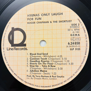 Roger Chapman & The Shortlist – Hyenas Only Laugh For Fun LP mit OIS (NM) - schallplattenparadis