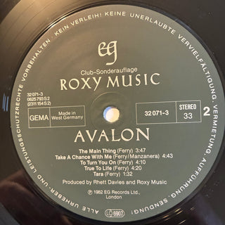 Roxy Music ‎– Avalon LP (NM) - schallplattenparadis