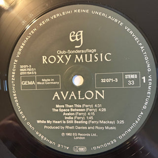 Roxy Music ‎– Avalon LP (NM) - schallplattenparadis