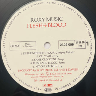 Roxy Music ‎– Flesh + Blood LP mit OIS (VG+) - schallplattenparadis