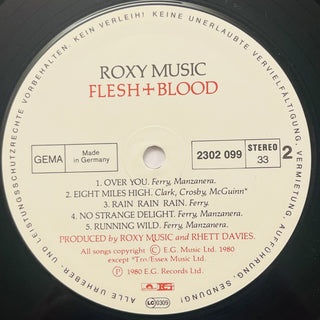 Roxy Music ‎– Flesh + Blood LP mit OIS (VG+) - schallplattenparadis