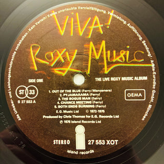 Roxy Music ‎– Viva! Roxy Music LP (VG+) - schallplattenparadis
