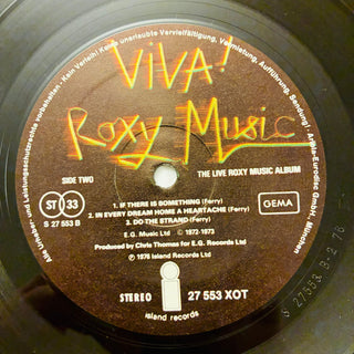 Roxy Music ‎– Viva! Roxy Music LP (VG+) - schallplattenparadis