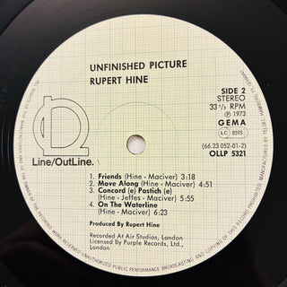 Rupert Hine ‎– Unfinished Picture LP mit OIS (NM) - schallplattenparadis