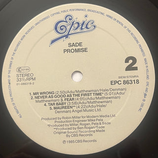 Sade – Promise LP (VG+) - schallplattenparadis