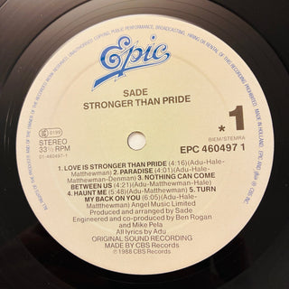 Sade – Stronger Than Pride LP (VG+) - schallplattenparadis