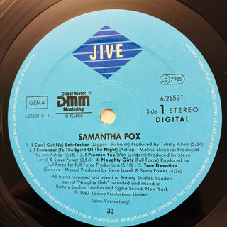 Samantha Fox ‎– Samantha Fox LP mit OIS (VG+) - schallplattenparadis