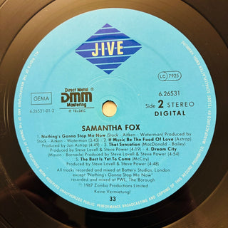 Samantha Fox ‎– Samantha Fox LP mit OIS (VG+) - schallplattenparadis