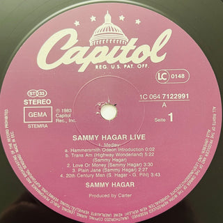 Sammy Hagar ‎– Sammy Hagar Live LP (VG+) - schallplattenparadis