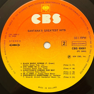 Santana ‎– Santana's Greatest Hits LP mit OIS (NM) - schallplattenparadis