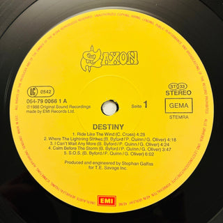 Saxon ‎– Destiny LP mit OIS (VG+) - schallplattenparadis