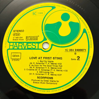 Scorpions – Love At First Sting LP mit OIS (VG+) - schallplattenparadis